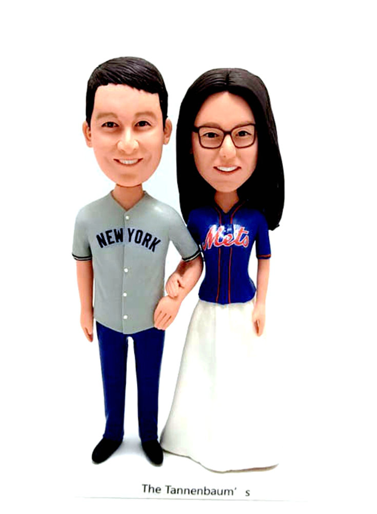 Custom wedding cake toppers baseball wedding